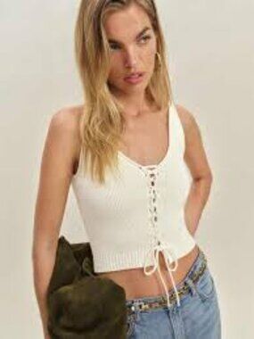 Natasha Cotton Sweater Tank- Size Large